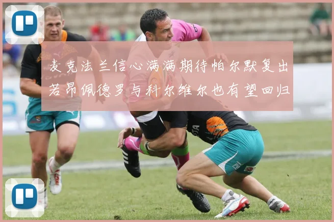 麦克法兰信心满满期待帕尔默复出若昂佩德罗与科尔维尔也有望回归
